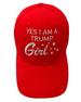 Yes I Am A Trump Girl Cap - RED (6 PCS)