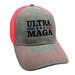 Ultra MAGA Trucker Hat - Heather Gray/Neon Pink