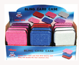 Bling-Bling Jeweled RFID Blocking Aluminum Card Case Mixed Colors