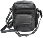 6 Pocket Soft Lambskin Leather Cross Body or Shoulder Bag Light