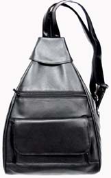 Soft LEATHER Large Stylish Backpack/Sling Purse Two in One Design