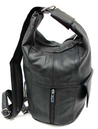 Large Special Design Genuine LEATHER 2 in 1 Backpack Sling Bag