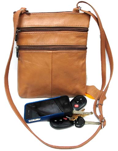 Genuine LEATHER Every Day Purse Shoulder or Cross Body Slim Light