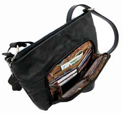 3 in 1 Genuine Leather Organizer Purse Adjustable Position