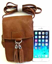 Genuine LEATHER cross body messenger bag with tassel 5 Color