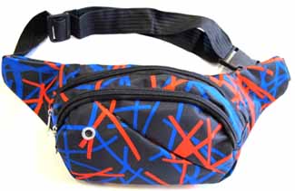 4 Zipper Classic Polyester Fanny Pack Durable Great Color Print
