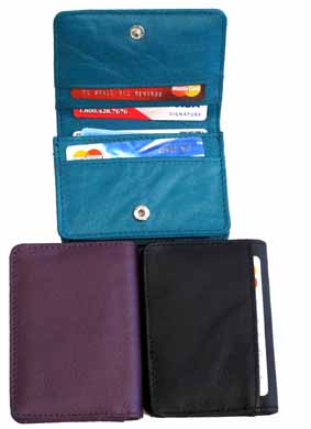 High Quality LEATHER Card Case Wallet Hold Stack Business Card CC