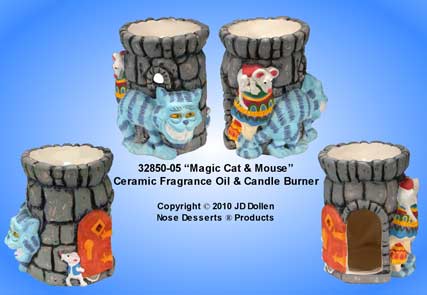 Magic Cat & Mouse: Ceramic Fragrance Oil LAMP Burner