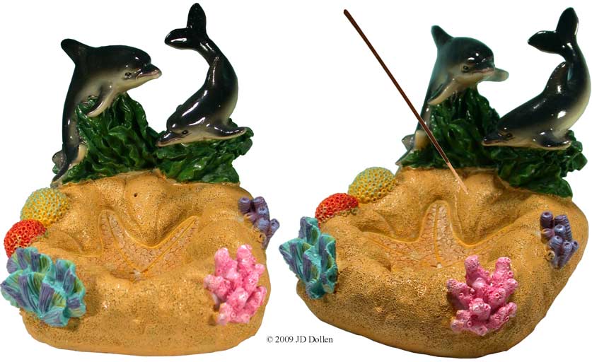 Dolphins Coral  Reef: INCENSE Burner & Ashtray