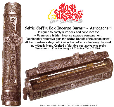 Celtic 11'' Coffin Box INCENSE Burner