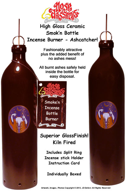 Ceramic Smok'n Incense Bottle - Wizard Design