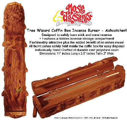 Tree Wizard 11'' Coffin Box INCENSE Burner