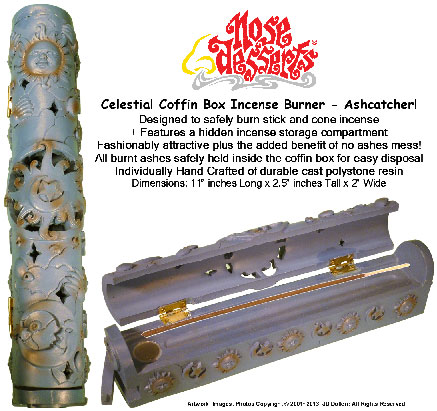 Celestial 11'' Coffin Box INCENSE Burner