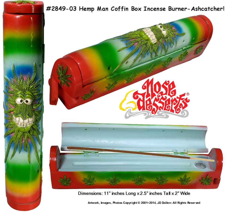 Hemp Man Coffin Box 11'' Coffin Box INCENSE Burner