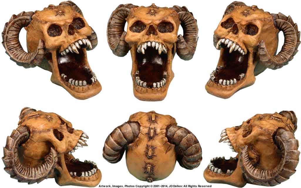 Voodoo Demon Skull: Open Mouth Ashtray / Candy-Coin Dish