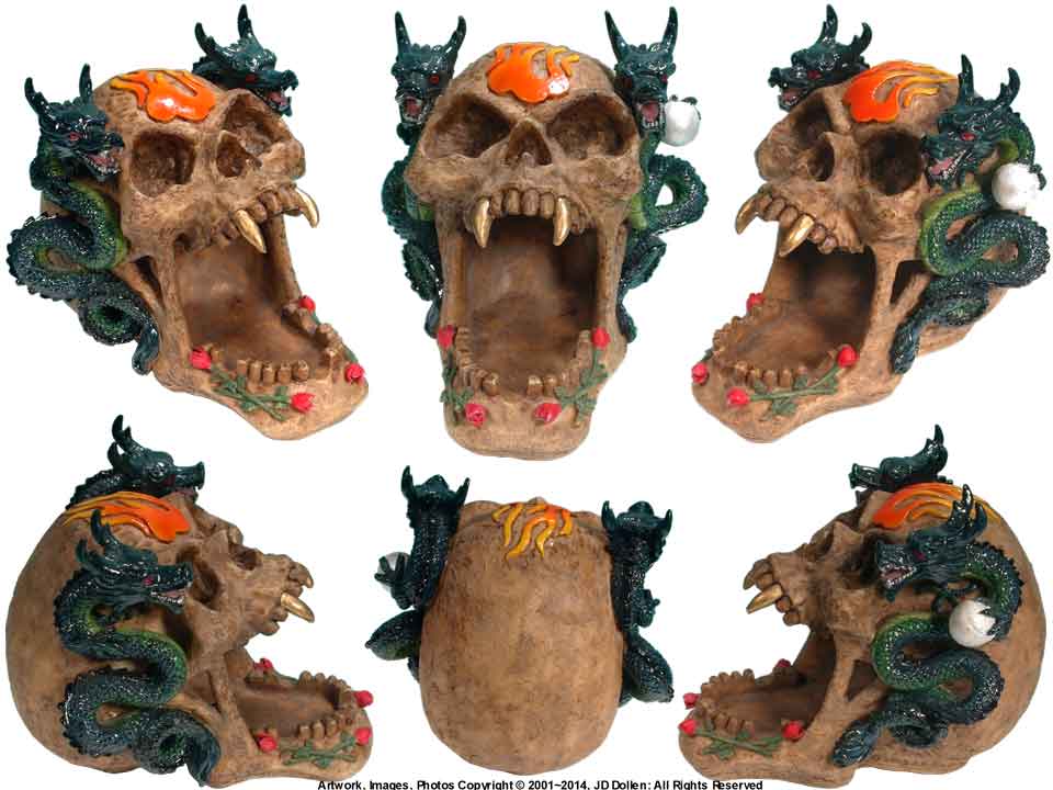 Dragons & Skull: Open Mouth Ashtray / Candy-Coin Dish