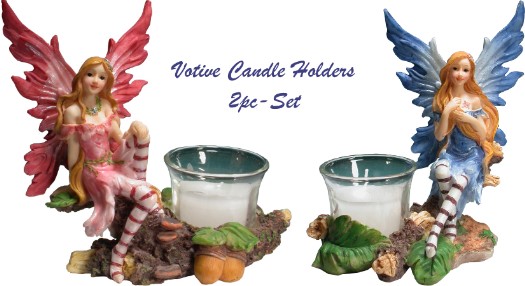 Woodland Fairies Candle-Cone INCENSE Holders: 2pc-Set