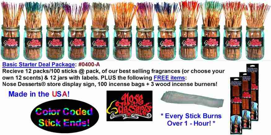Bulk Incense NoseDesserts Premium Incense 12 Scents BEST Package
