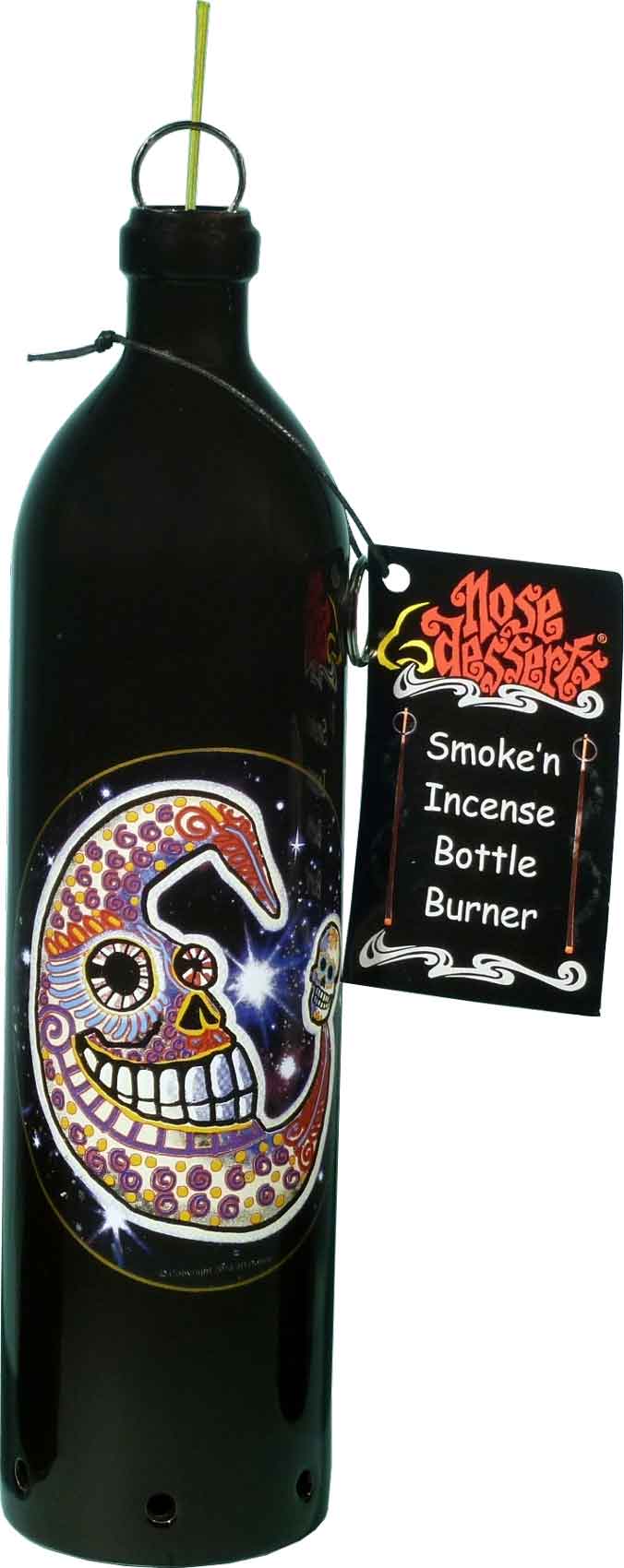 Day of the Dead Moon Beam Smoking Bottle Stick Incense Burner