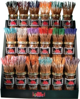 Bulk Incense 18 Fragrance Assortment w/ Wood Display