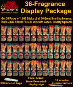 Bulk INCENSE Nose Desserts 36-Fragrance Premium Package