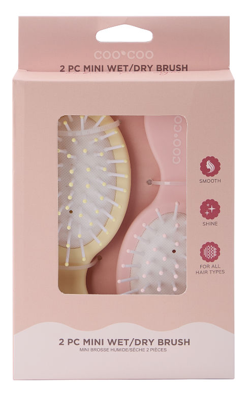 2 PC Mini HAIR Brush - Terra Cotta