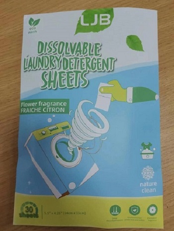 Laundry detergent SHEET in envelop bag