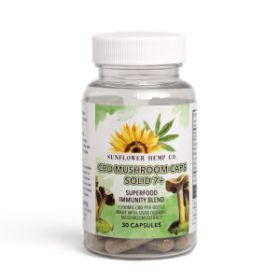 Solid 7+ CBD Functional Mushroom Capsules 1500mg