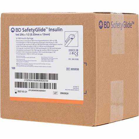 BD SafeftyGlide Insulin Syringe With Needle