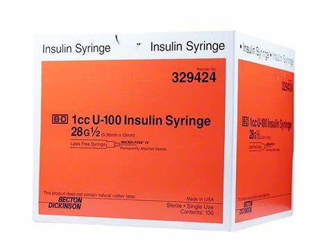Standard Insulin Syringe with Needle