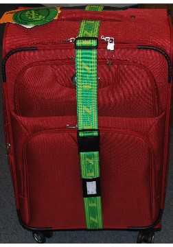 ''E-Z'' Luggage Strap-Green/Yellow