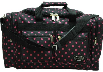 ''E-Z TOTE'' 20'' Polka Dots-Black W/Pink