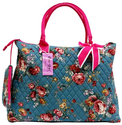 ''Ori-Ori'' Quilted Large Tote bag w/PURSE Rose