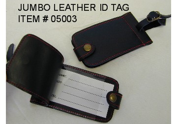 JUMBO leather ID tag