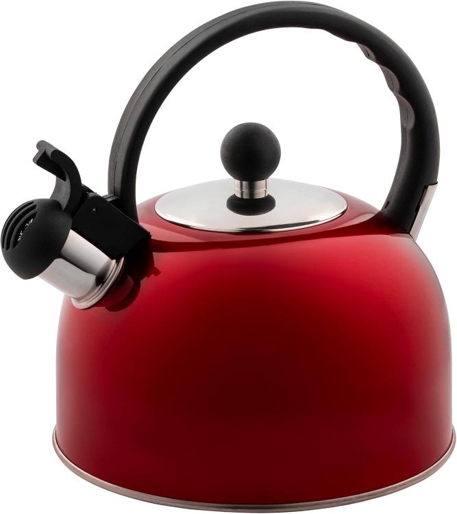2.5 Liter Whistling Tea Kettle - Modern Stainless Steel Whistling