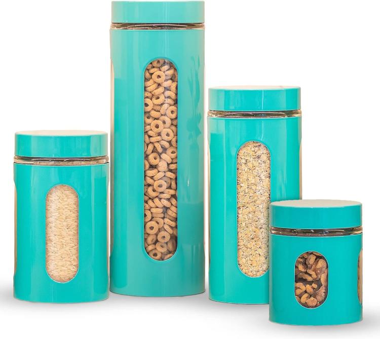 StAinless Steel Food StorAge CAnisters For Kitchen | 4 Piece Set