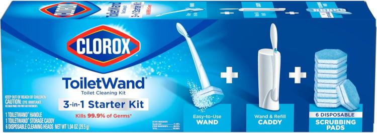 Clorox ToiletWand,Disposable Toilet Cleaning Rainforest Rush Refi
