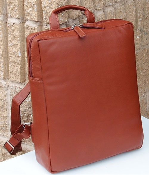 Cow Leather Slim Backpack