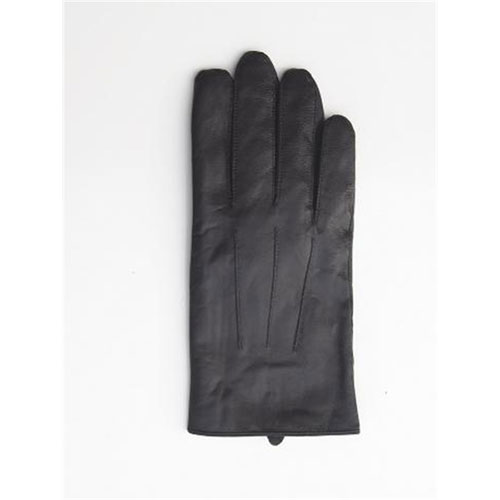 Mens Black Leather GLOVE - Line Design