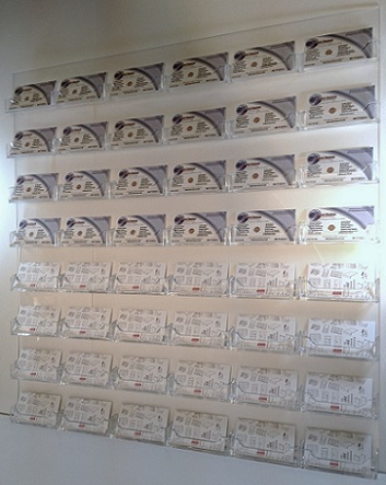 Clear 48-Pocket Wall-Mount Business Card Holder