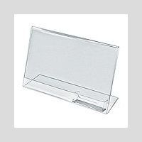 11''W x 8.5''H Slanted Sign Holder with Business Card Holder