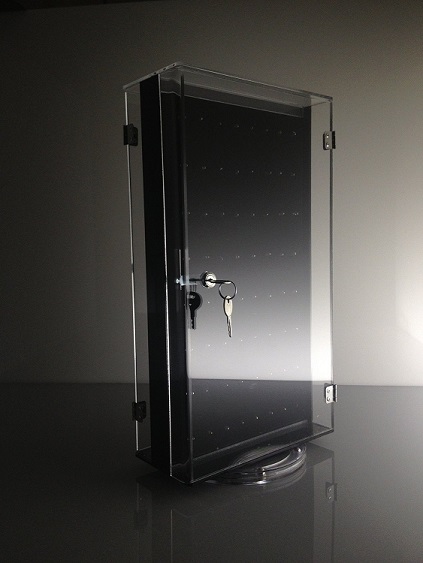 Locking BODY JEWELRY Rotating Acrylic Display Case
