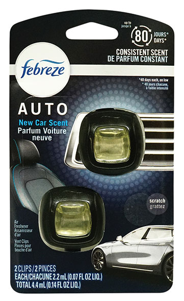 2-Pack Febreze Vent Clip Air Freshener | New Car Scent