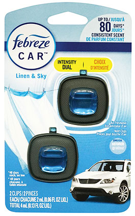 2-Pack Febreze Vent Clip Air Freshener | Linen & Sky