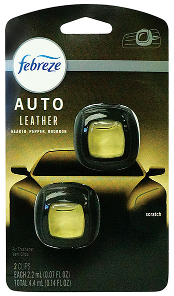 2-Pack Febreze Vent Clip Air Freshener | Leather Scent