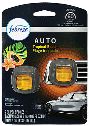 2-Pack Febreze Vent Clip Air Freshener | Tropical Beach