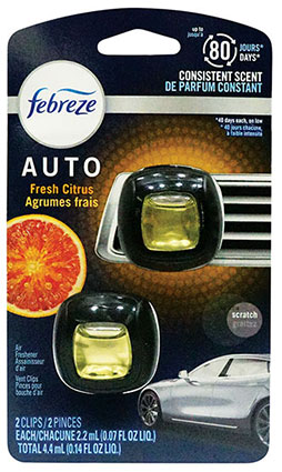 2-Pack Febreze Vent Clip Air Freshener | Fresh Citrus