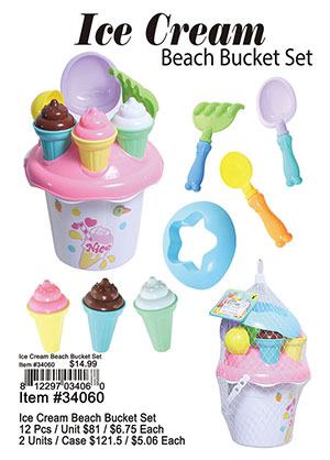 Ice Cream BEACH Bucket Set