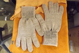 Khaki wool GLOVES