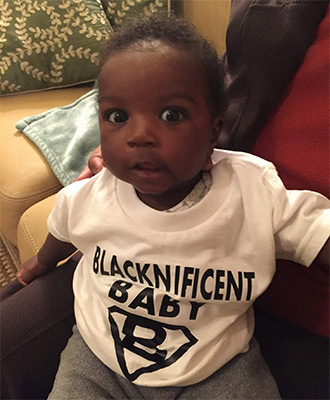 I Am Blacknificent - Baby T-SHIRT - Color: White